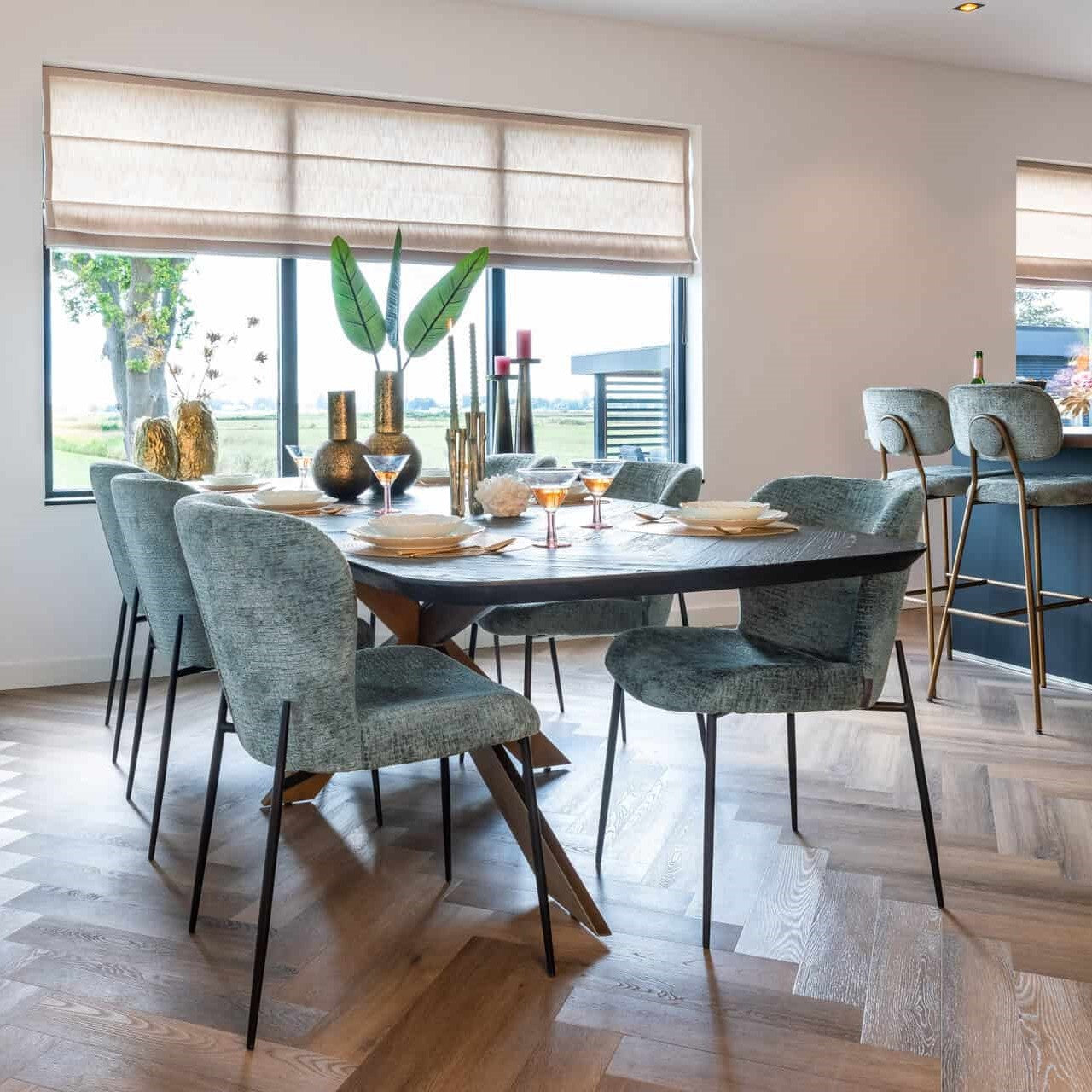 Hayley Dark Coffee Dining Table Hayley - 280cm by Richmond Interiors