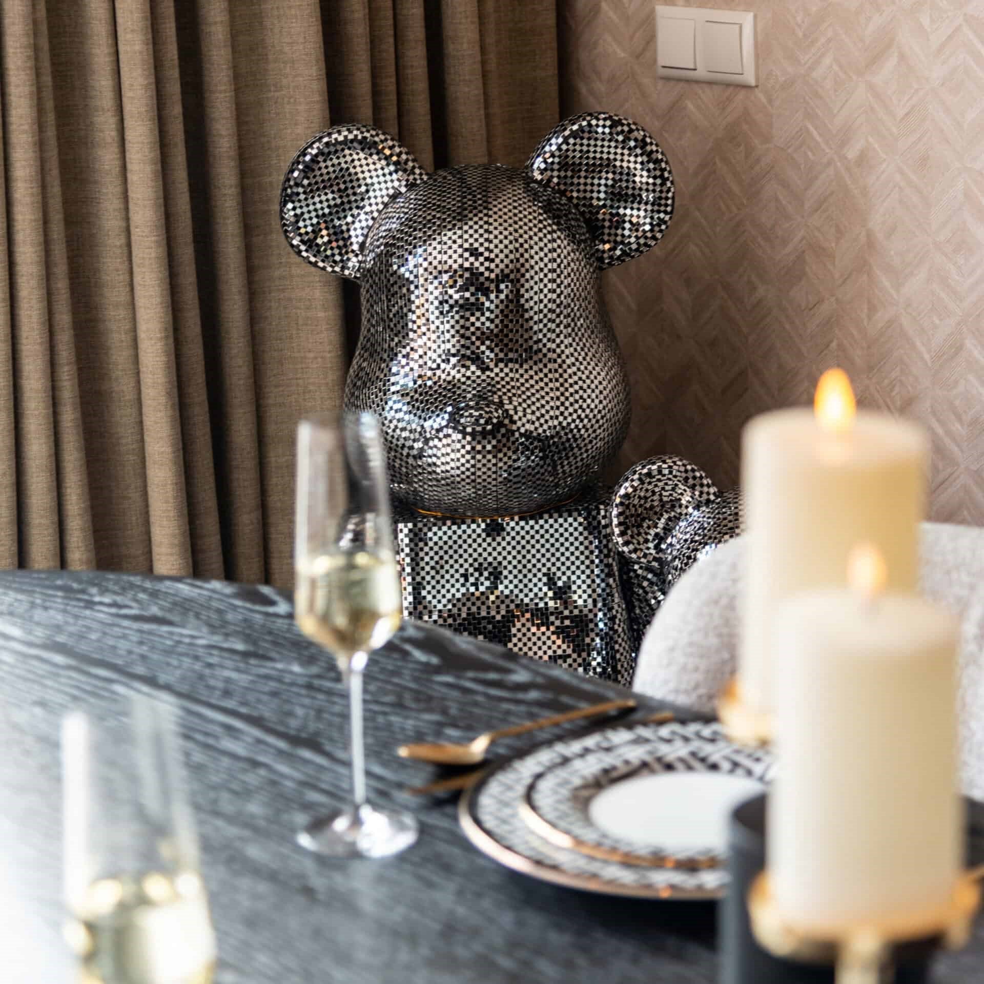 Bear Big Silver Decorative Object by Richmond Interiors