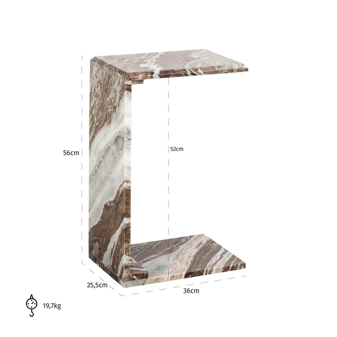 End table Tovek Blush beige by Richmond Interiors