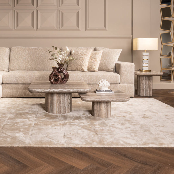 Dulce Denizly Grey marble Coffee Table (Set of 2) by Richmond Interiors