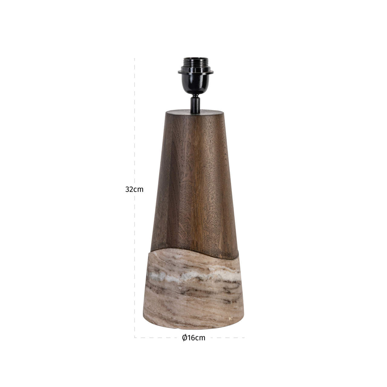 Peyton Smoked Charcoal Table Lamp (Base Only) by Richmond Interiors