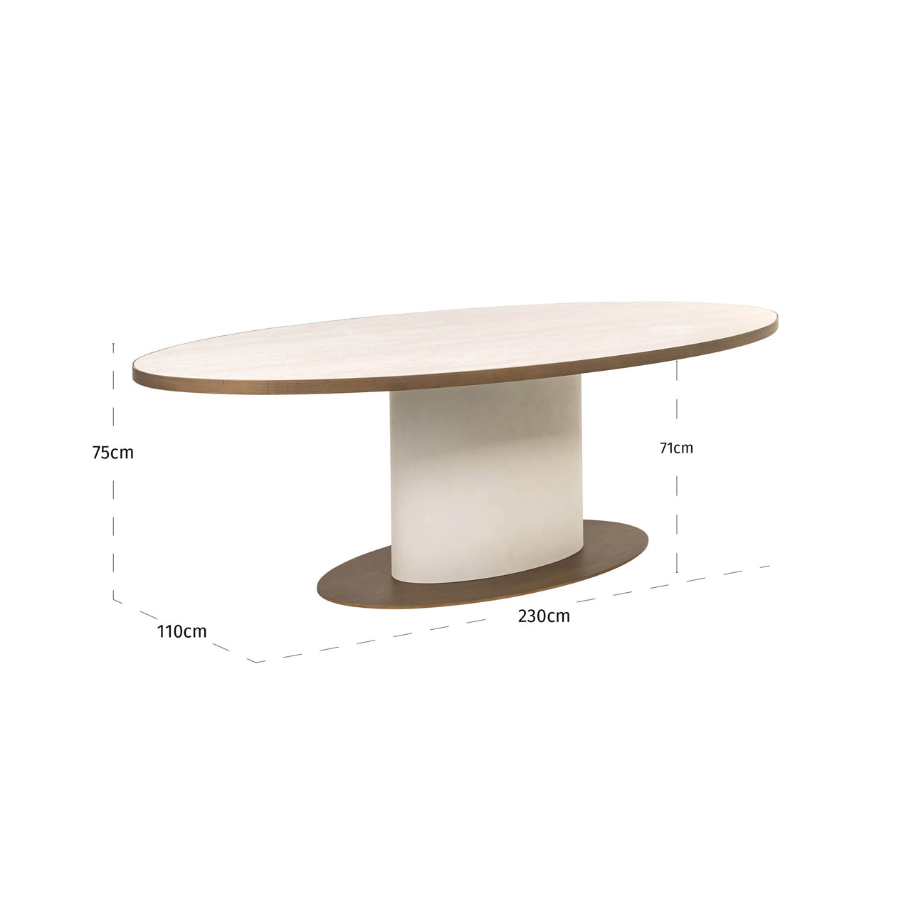 Tivoli White Oval Dining Table by Richmond Interiors