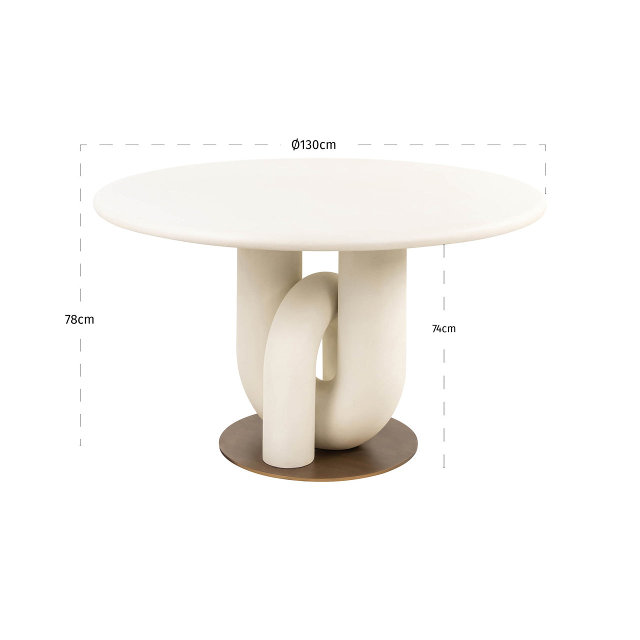 Dining table Winslow white 135Ø by Richmond Interiors