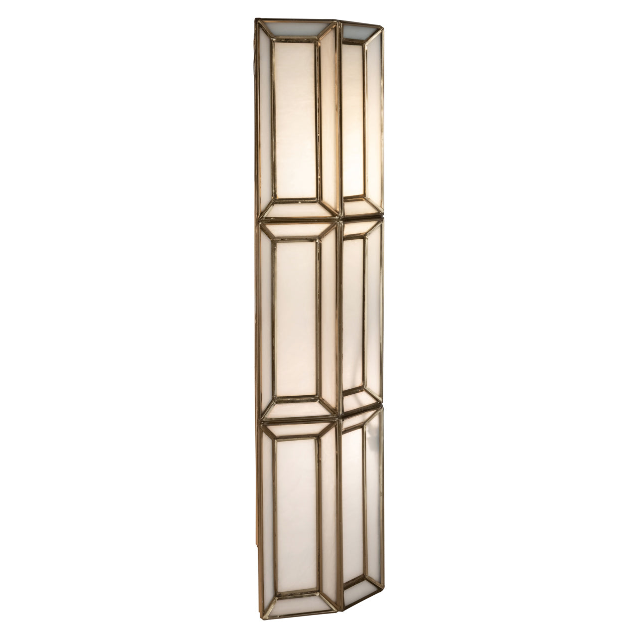 Antique Brass & Opal Glass Wall Light by Richmond Interiors