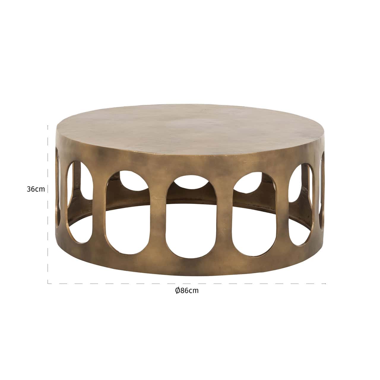 Du Pont Brushed Gold Coffee Table by Richmond Interiors
