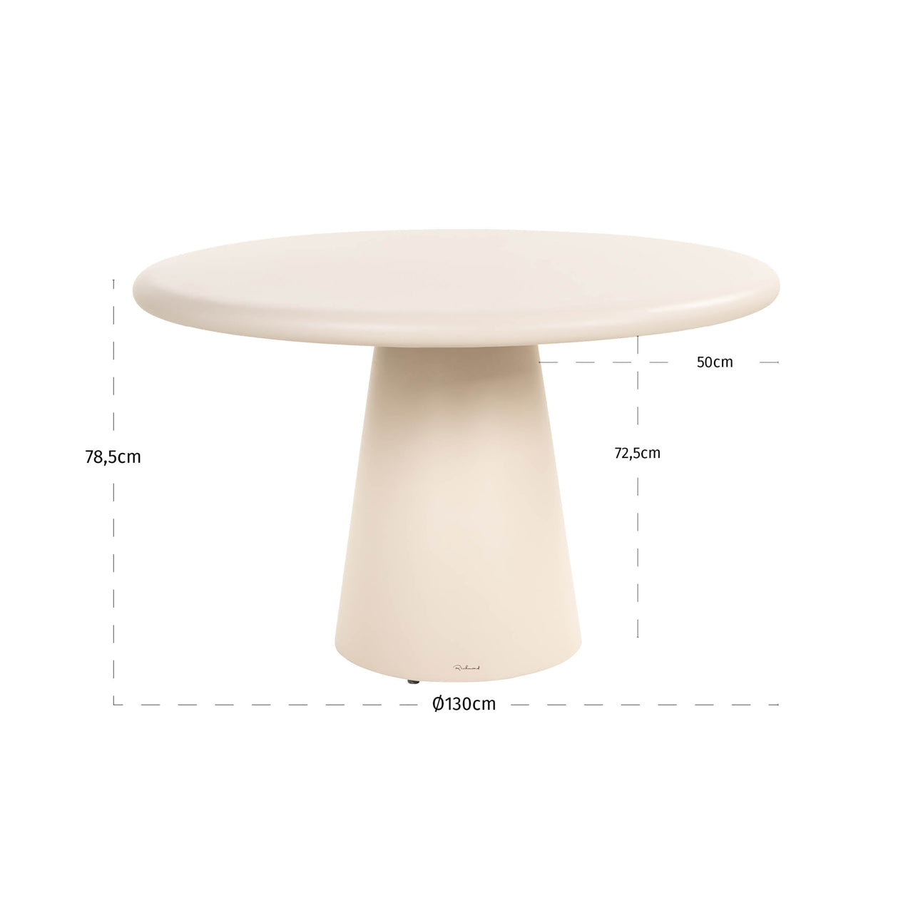 Urban Bloom Round Sandstone Outdoor Dining Table - 130cm by Richmond Interiors