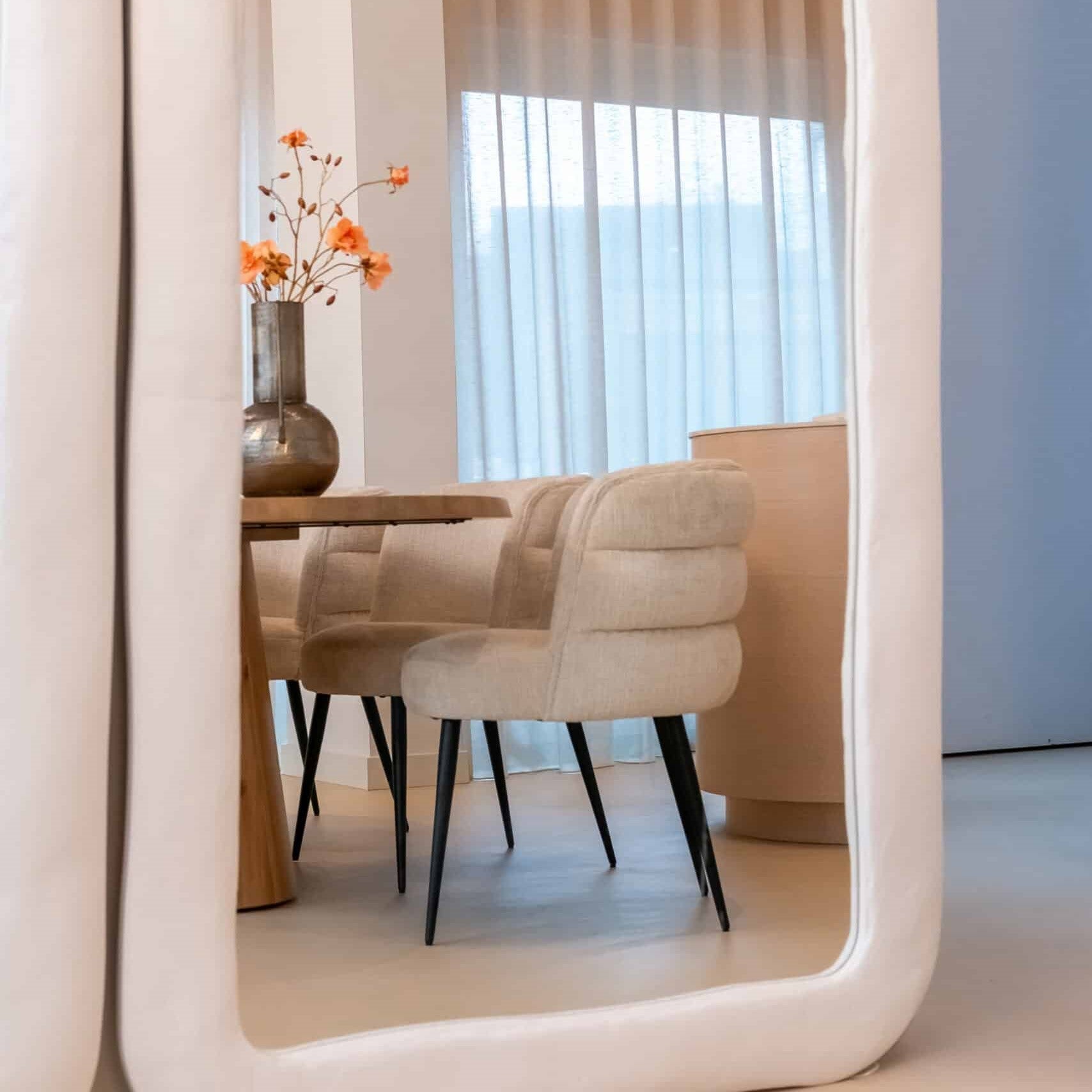 Stella Beige Chenille Dining Chair by Richmond Interiors