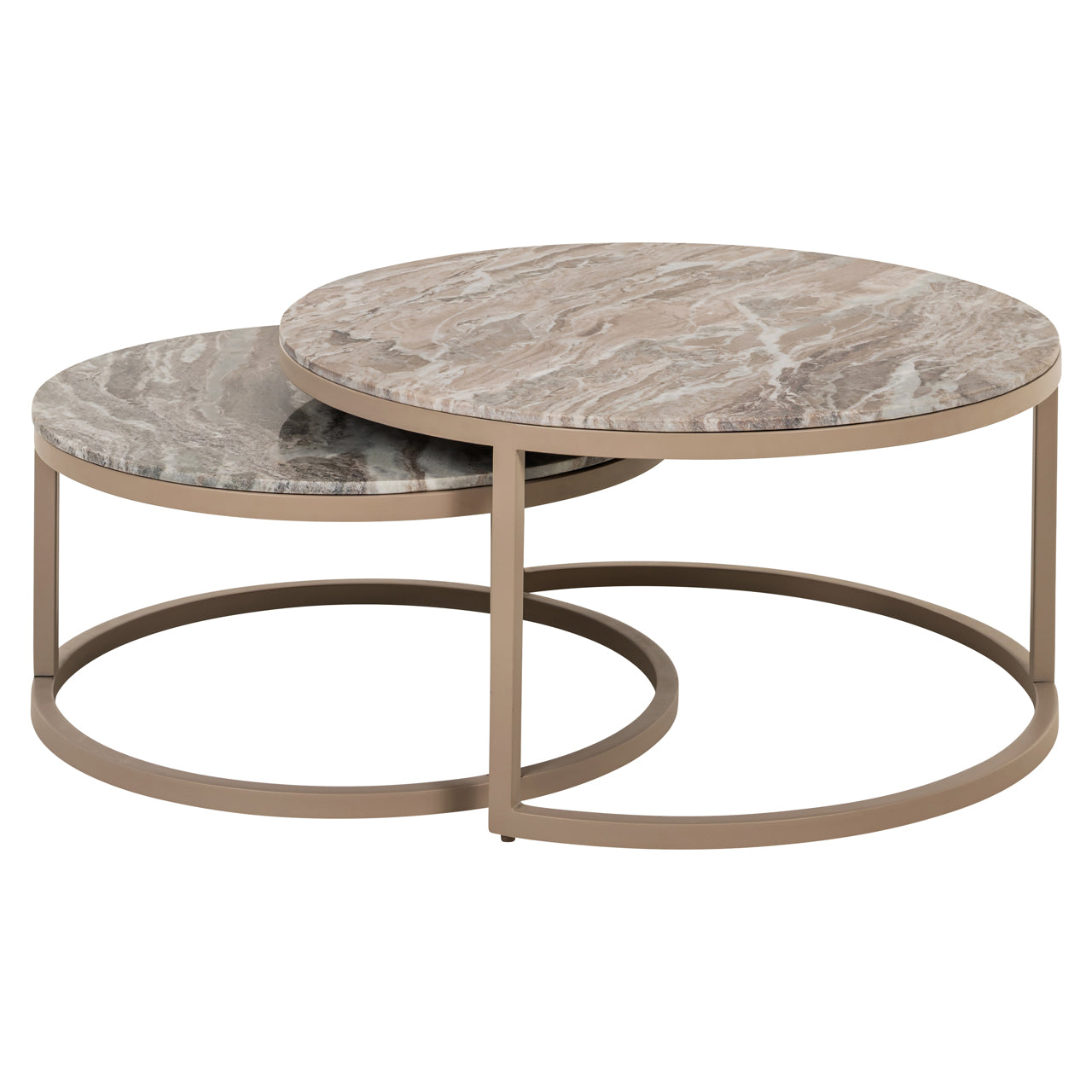 Fairfax Clay Marble Coffee Table (Set of 2) by Richmond Interiors