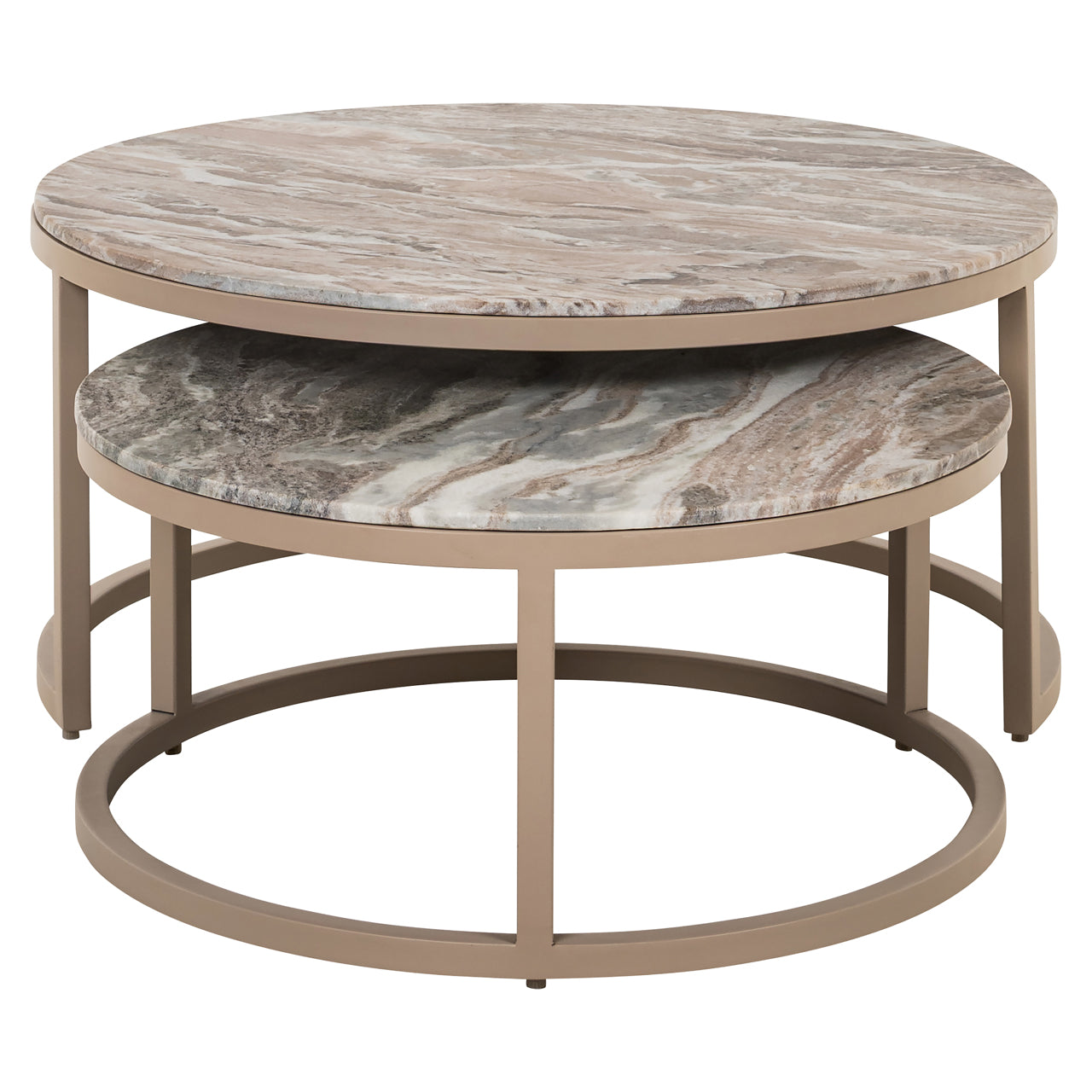 Fairfax Clay Marble Coffee Table (Set of 2) by Richmond Interiors