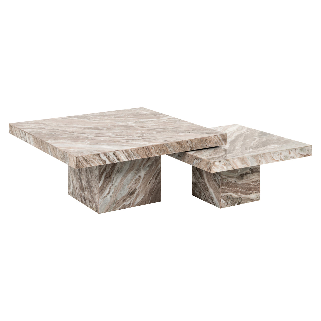 Coffee table Rashford Blush beige (Set of 2) by Richmond Interiors