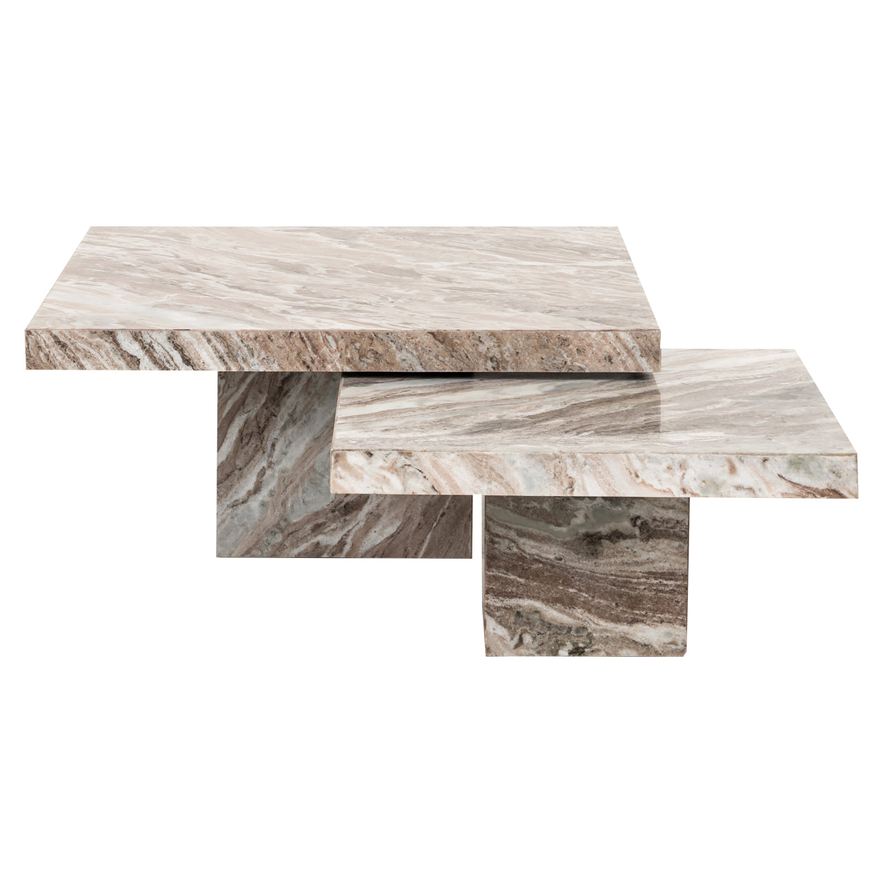 Coffee table Rashford Blush beige (Set of 2) by Richmond Interiors