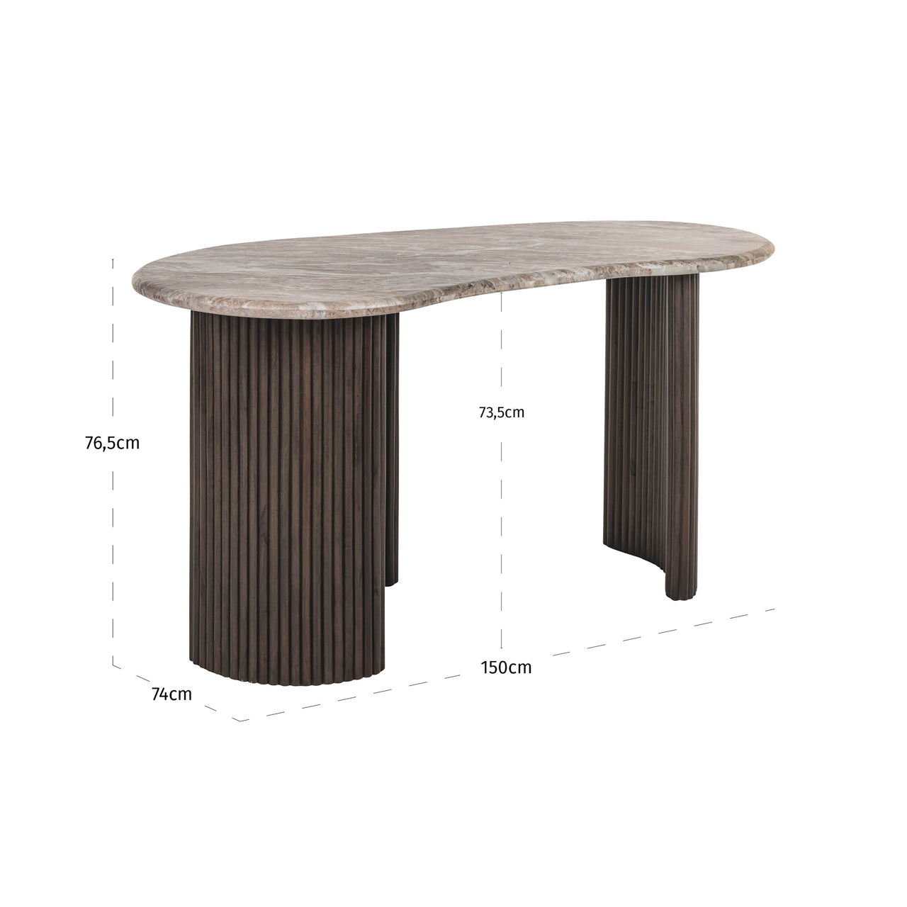 Desk Rashford Blush beige by Richmond Interiors