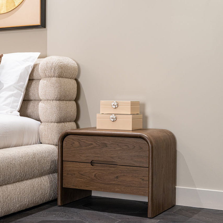 Bedford Brown 2-drawers Bedside Table by Richmond Interiors