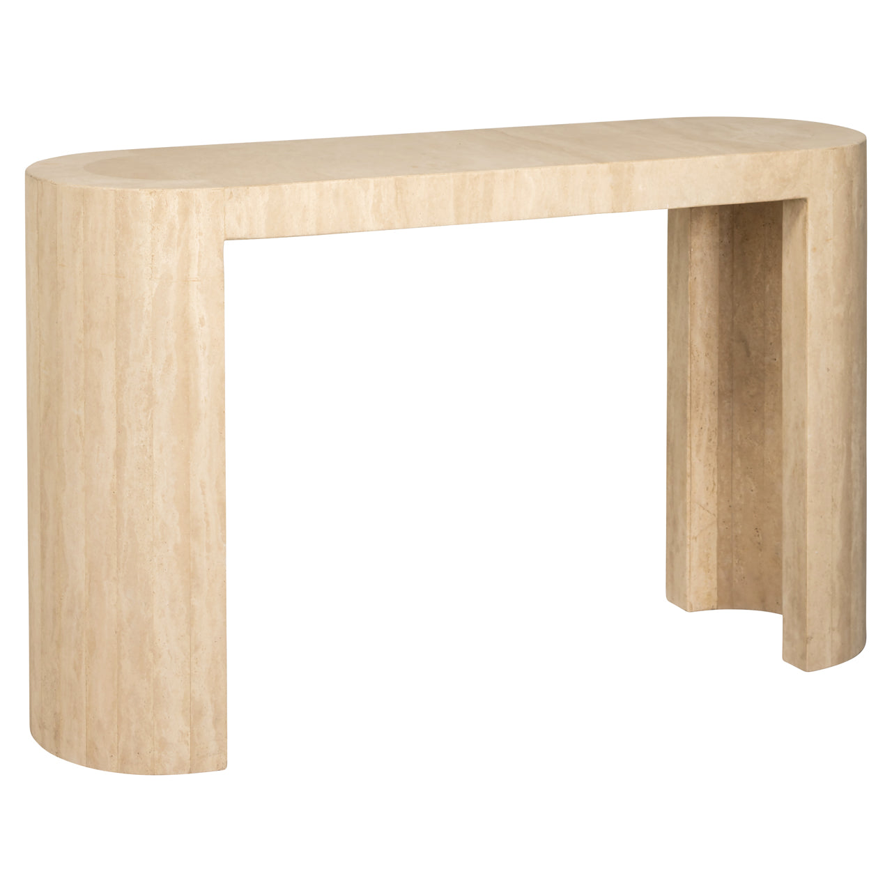 Alexander Jones Biltmore Beige Travertine Console Table by Richmond Interiors