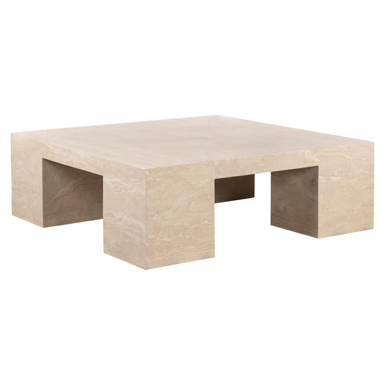 Alexander Jones Biltmore Beige Travertine Coffee Table by Richmond Interiors