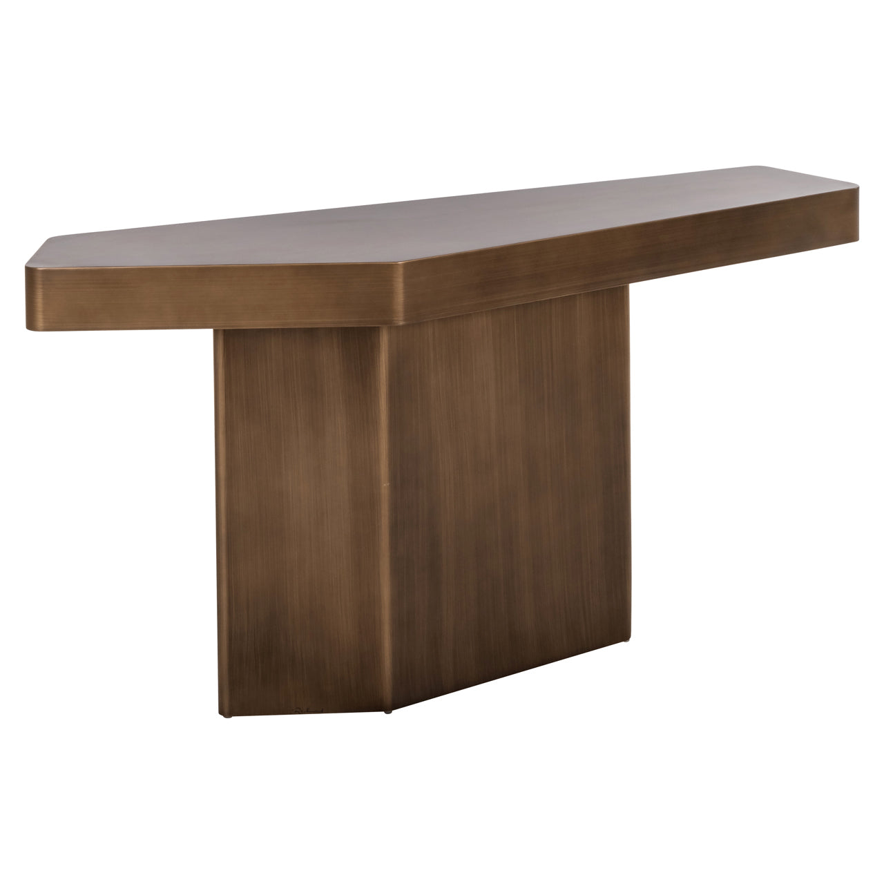 Hexa Brushed Gold Console Table by Richmond Interiors