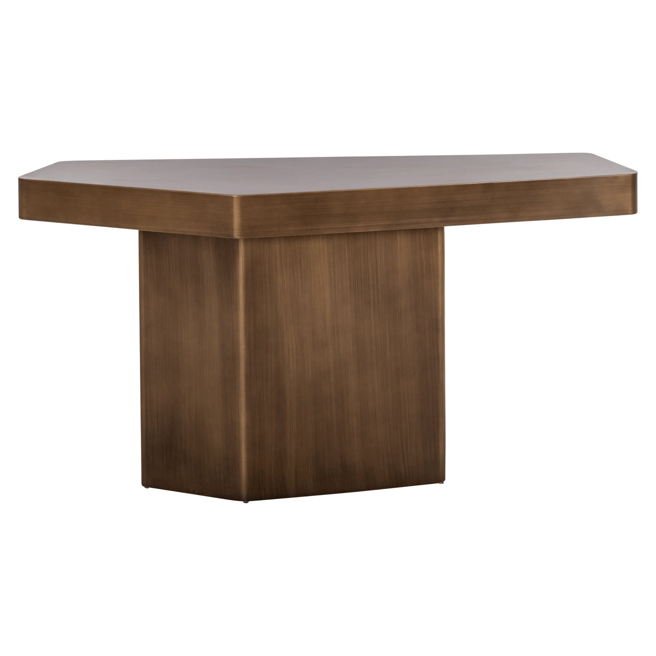 Hexa Brushed Gold Console Table by Richmond Interiors