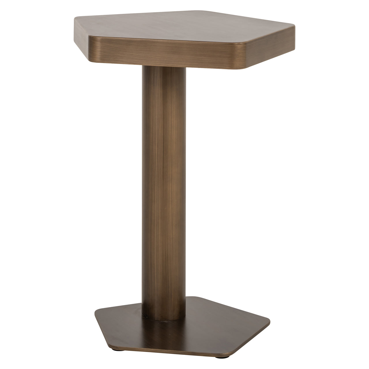 Hexa Brushed Gold Side Table by Richmond Interiors