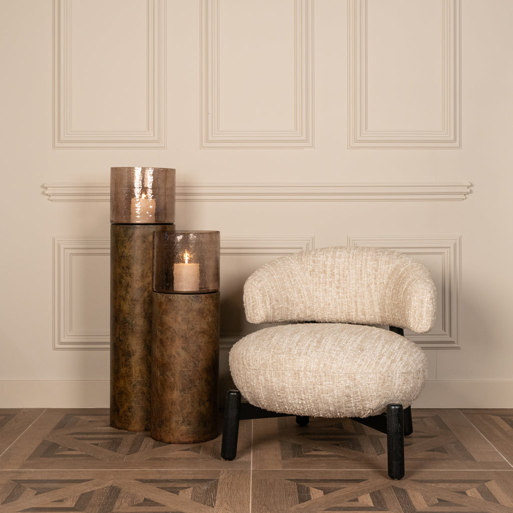 Mayce Gold Hurricane Light - Small by Richmond Interiors