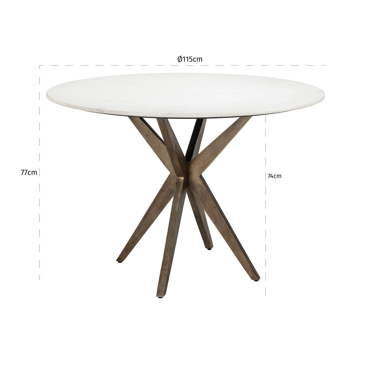 Dining table Maisy white 114Ø by Richmond Interiors
