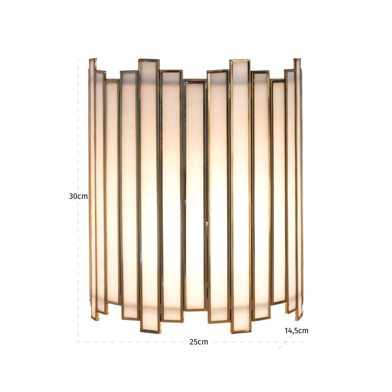 Lima Antique Brass & Opal Glass Wall Light by Richmond Interiors