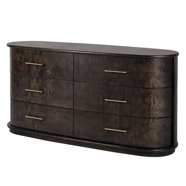 Carillo Curved 6 Drawer Sideboard by Kensington