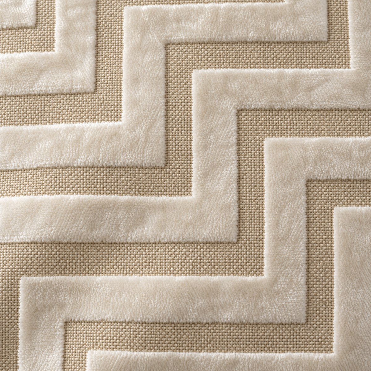 Amazing Maze Cut Velvet Cushion - Ivory Malini