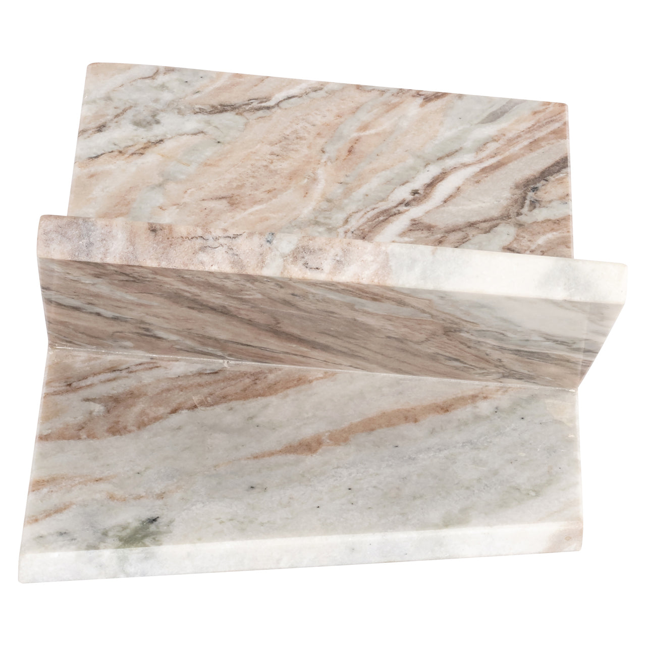 Belicia Blush Beige Marble Bookstand by Richmond Interiors