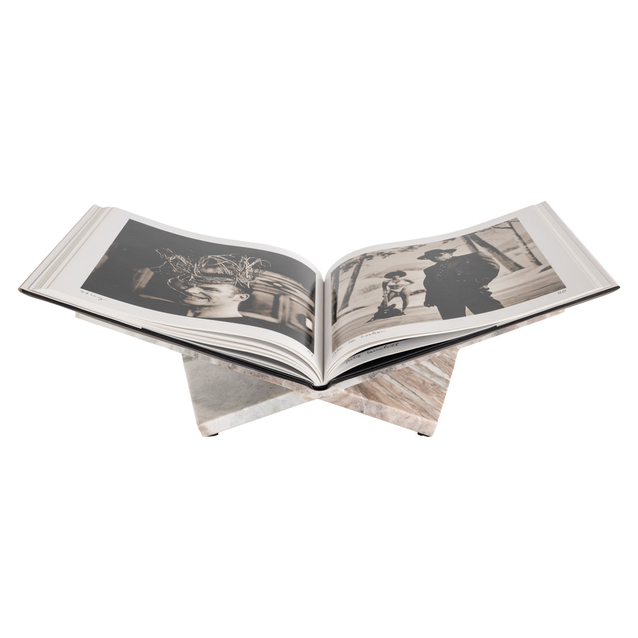 Belicia Blush Beige Marble Bookstand by Richmond Interiors