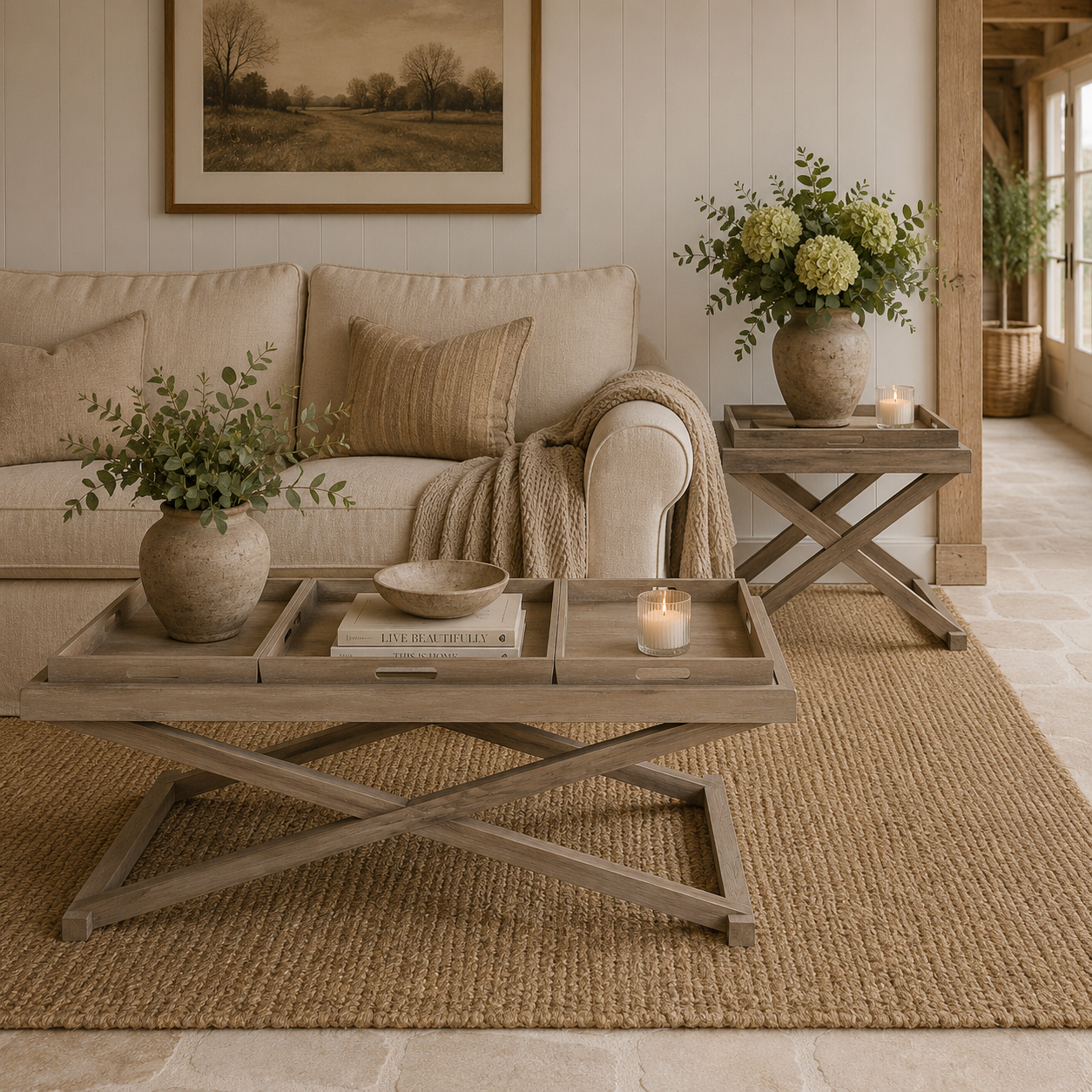 Bentley Coffee Table - Grey Aged Oak by D.I. Designs