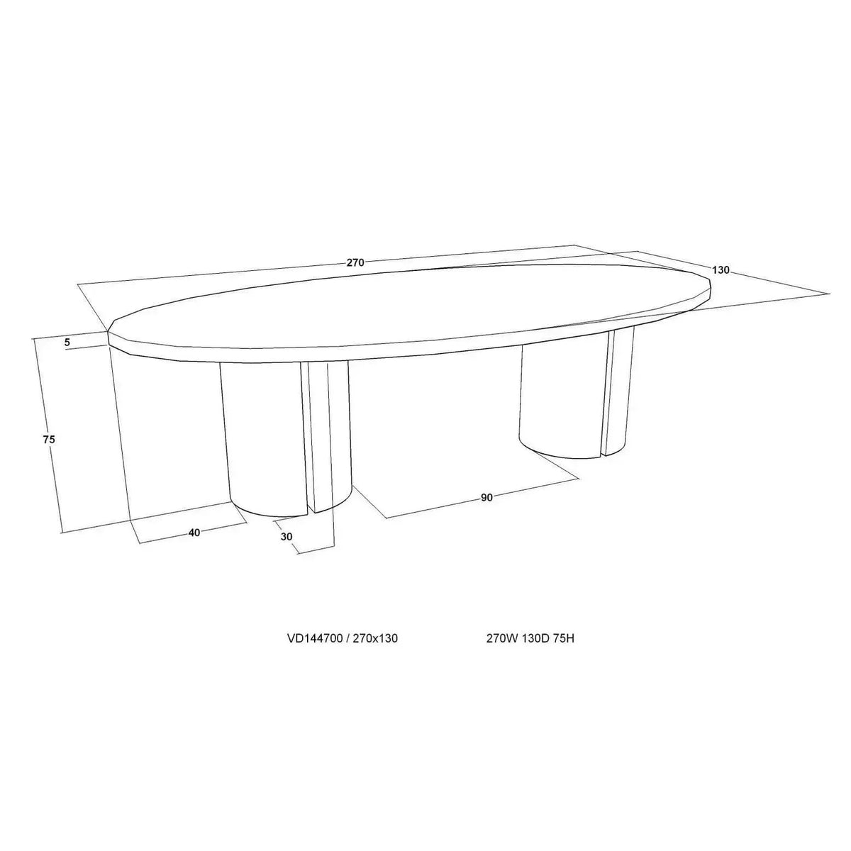 Lugano Textured Dark Oak Wood Dining Table 10 Seater Berkeley Designs