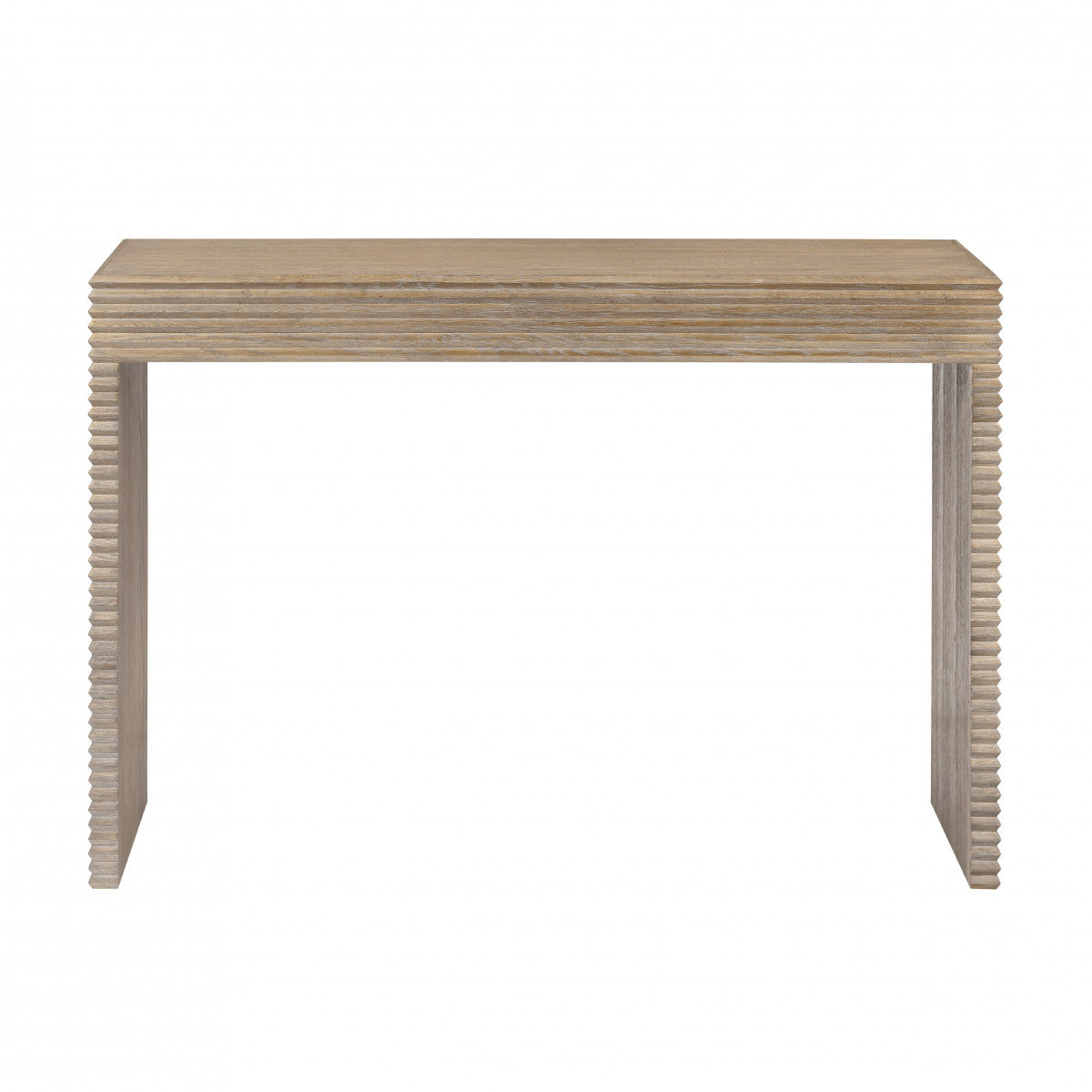 Wickham Wood Console Table - Ribbed Oak by D.I. Designs