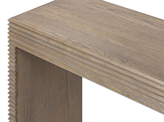 Wickham Wood Console Table - Ribbed Oak by D.I. Designs
