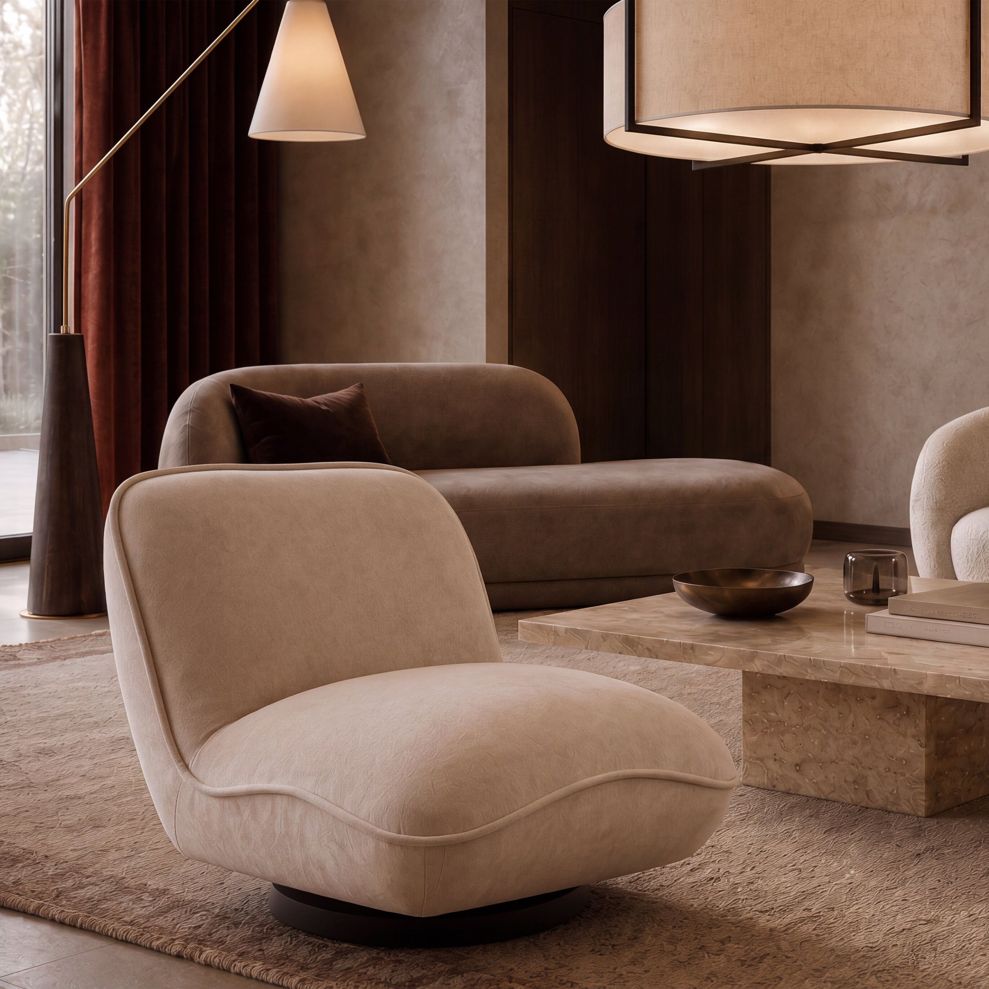 Algar Swivel Occasional Chair (Crib 5) by Liang & Eimil