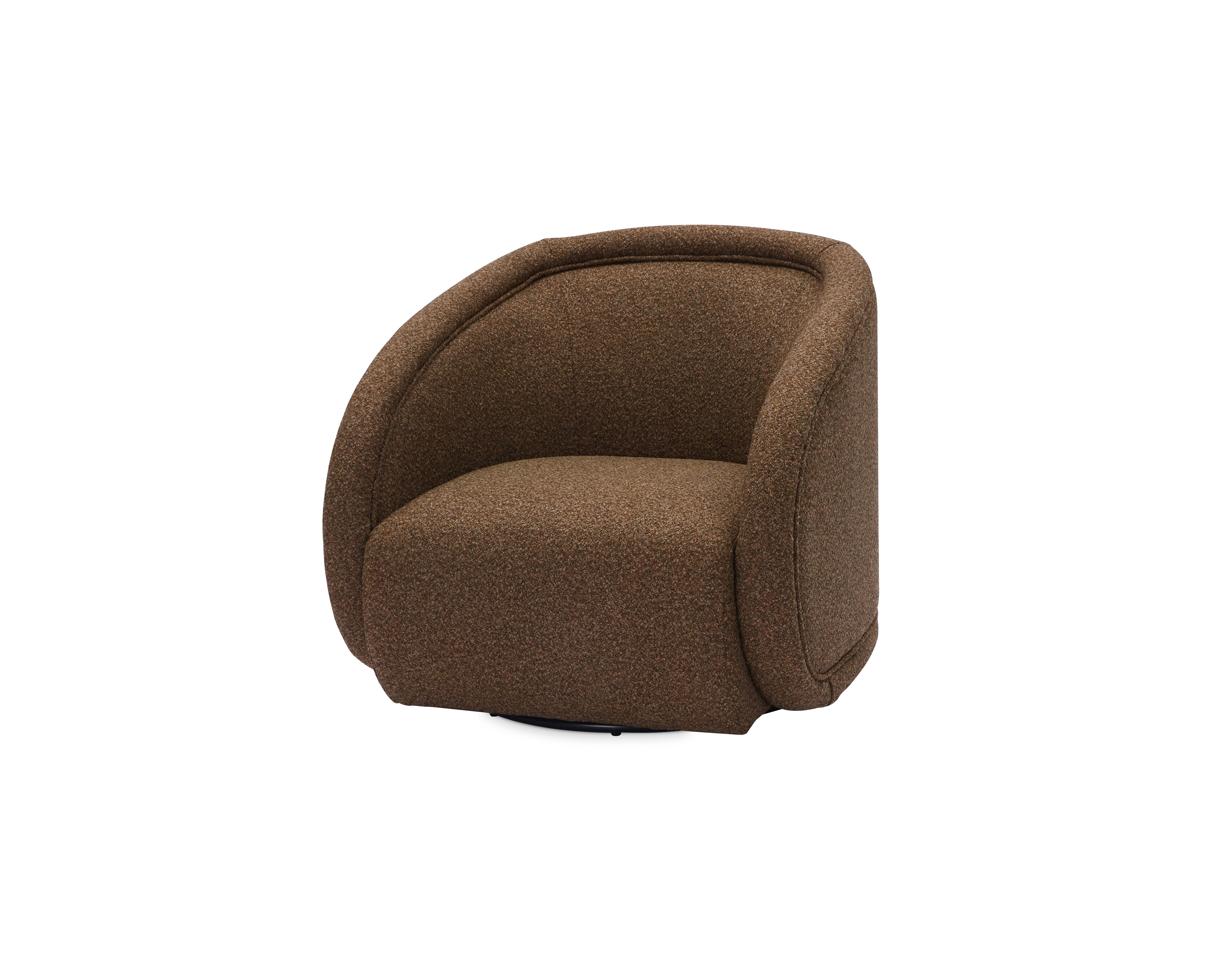 Alice Swivel Occasional Chair - Capela Fennel Seed | Matt Black Metal (Crib 5) by Liang & Eimil