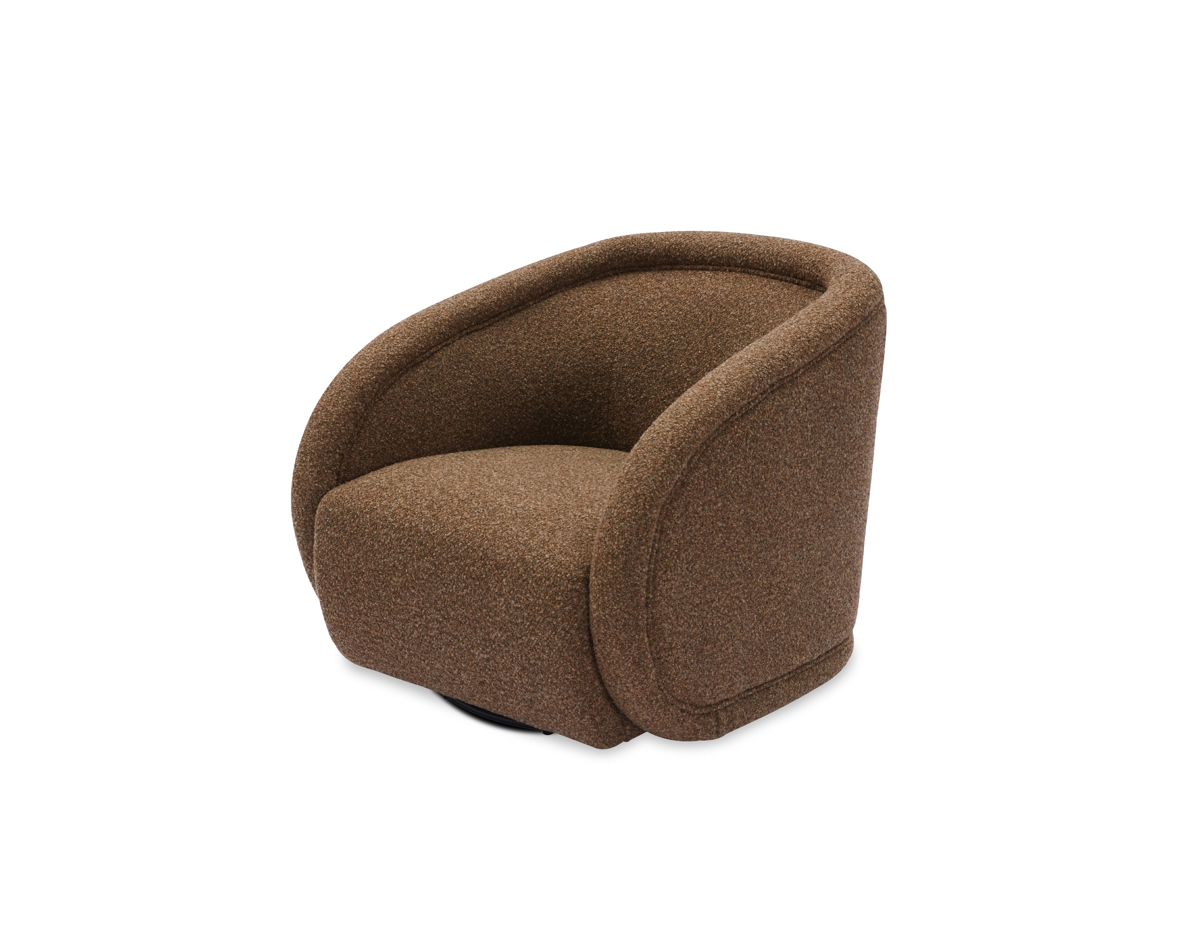 Alice Swivel Occasional Chair - Capela Fennel Seed | Matt Black Metal (Crib 5) by Liang & Eimil
