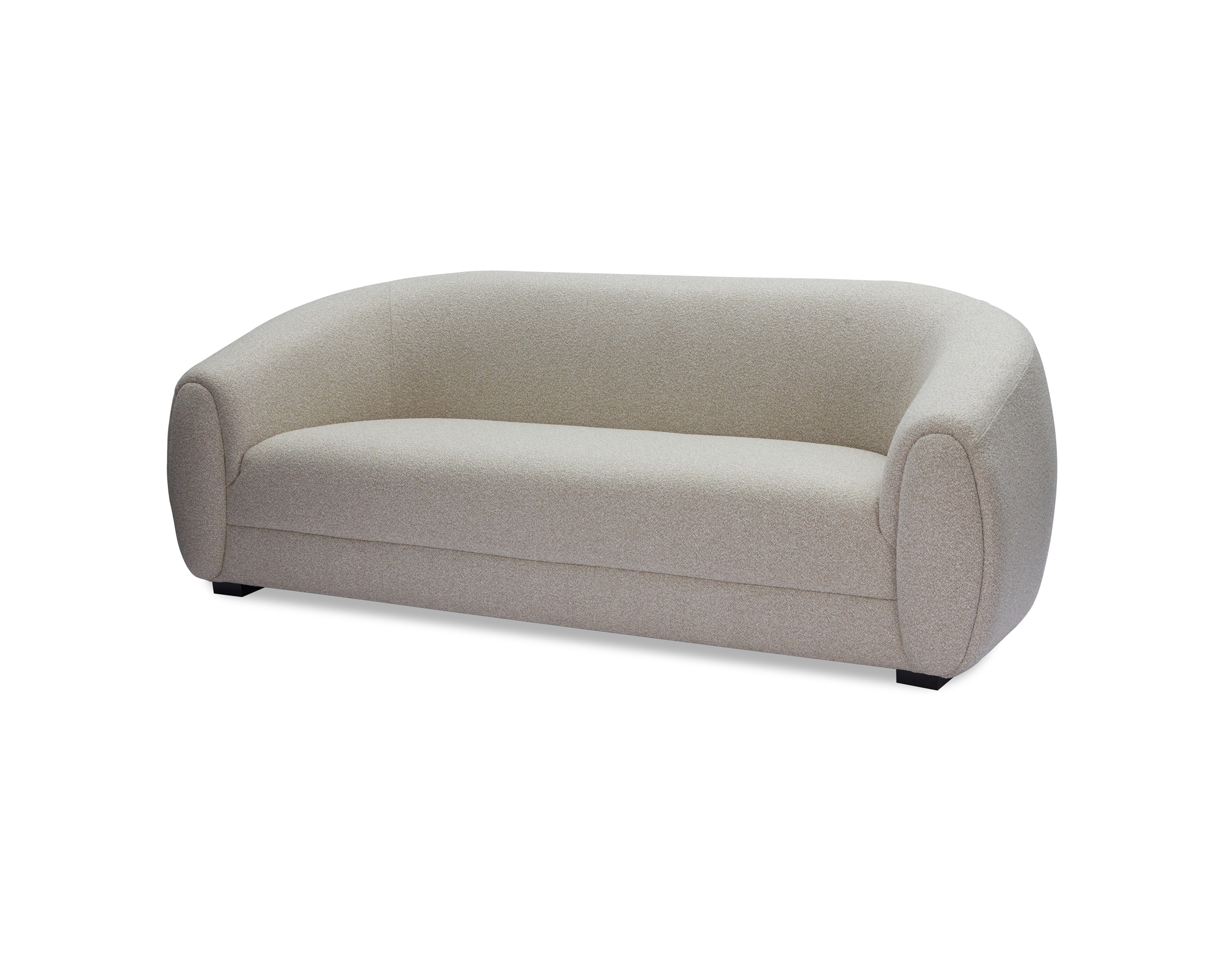 Voltaire Sofa - Capela Sand | Dark Brown Solid Wood (Crib 5) by Liang & Eimil