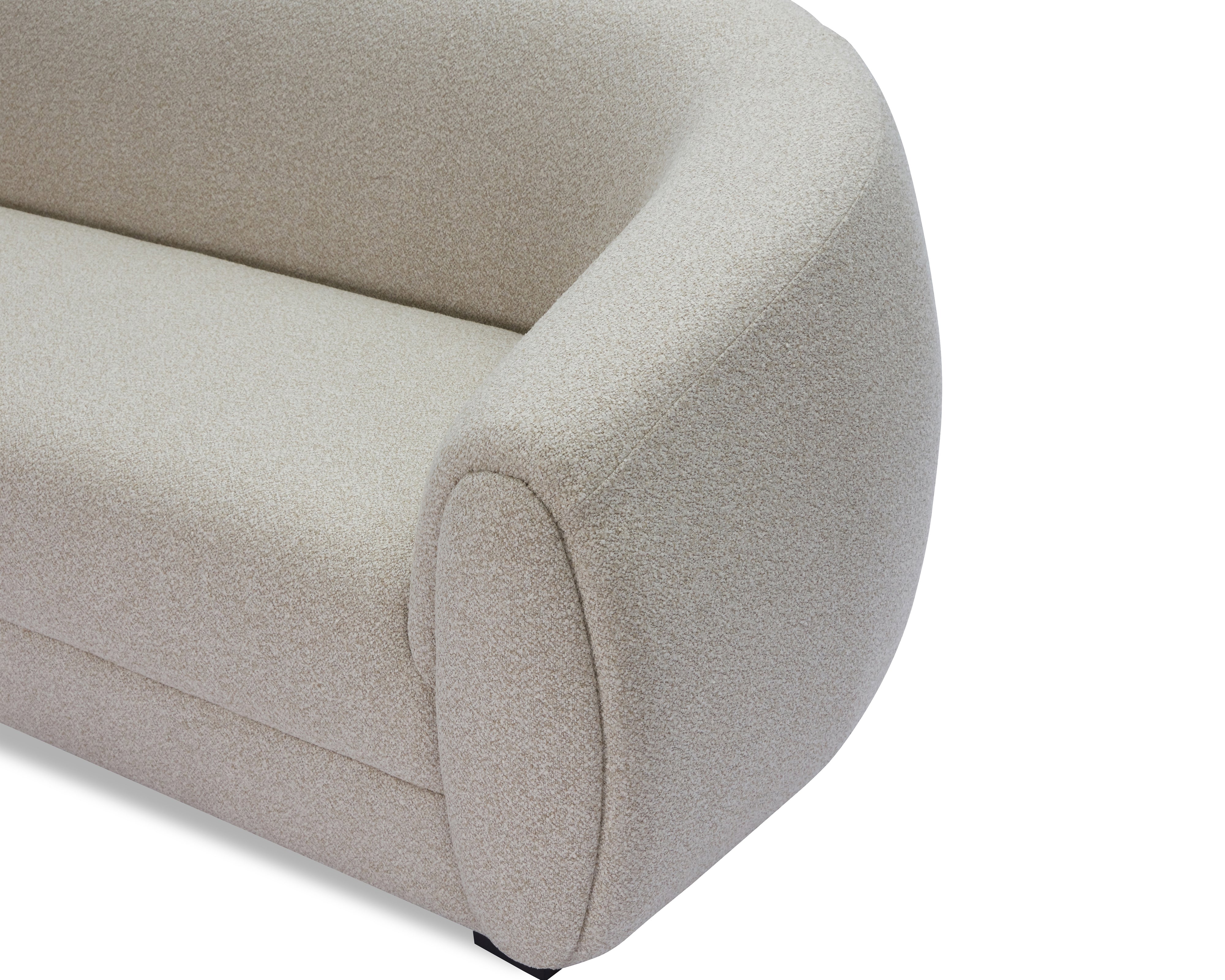 Voltaire Sofa - Capela Sand | Dark Brown Solid Wood (Crib 5) by Liang & Eimil