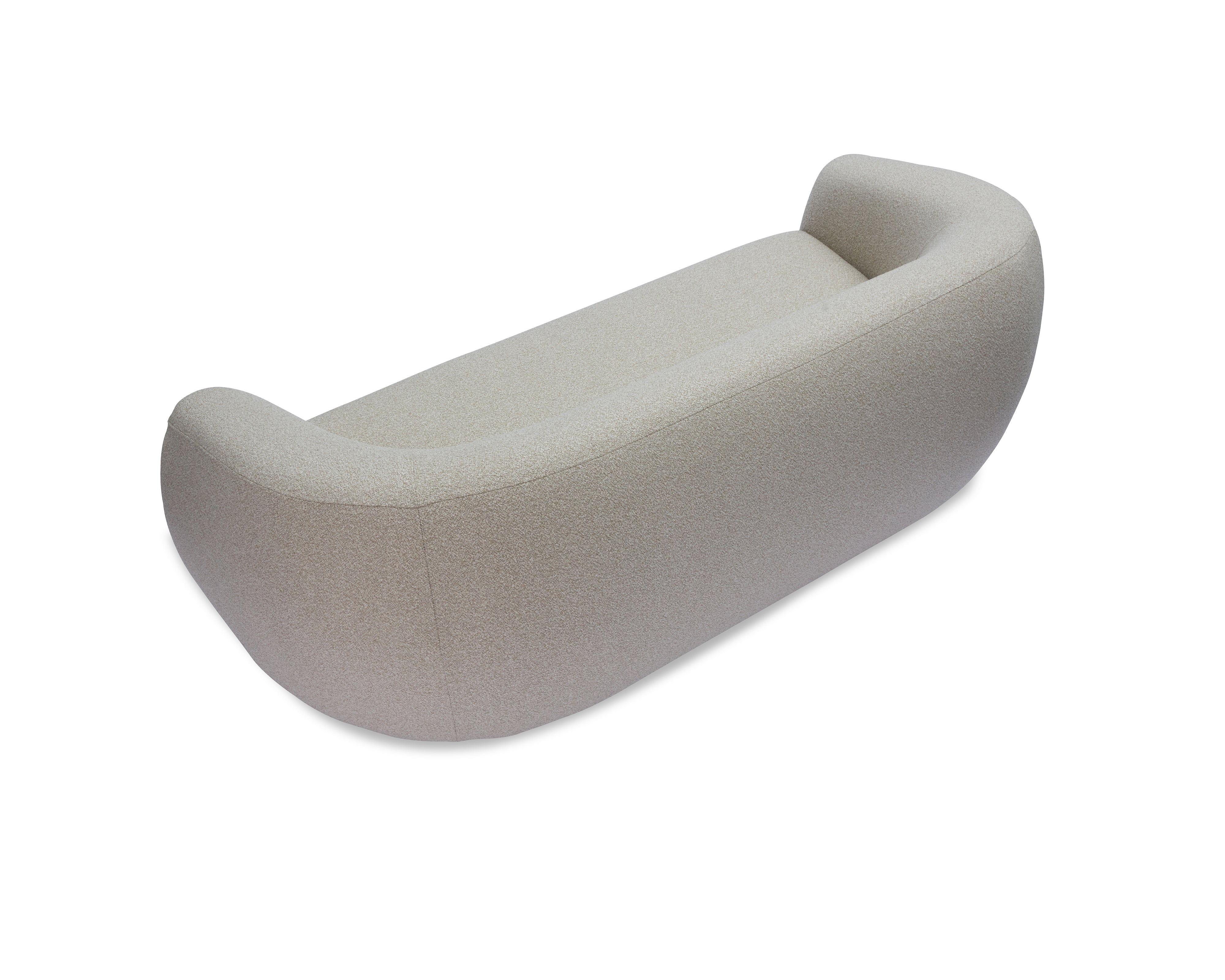 Voltaire Sofa - Capela Sand | Dark Brown Solid Wood (Crib 5) by Liang & Eimil