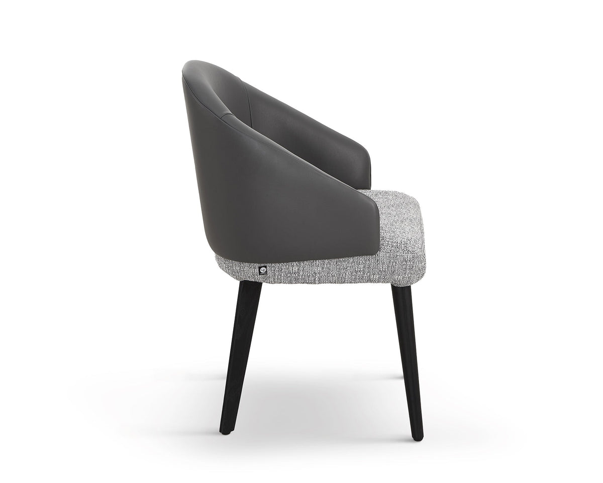 Agadir Dining Chair (Crib 5) - Kelpa Grey/Vegan Grey Leather Liang & Eimil