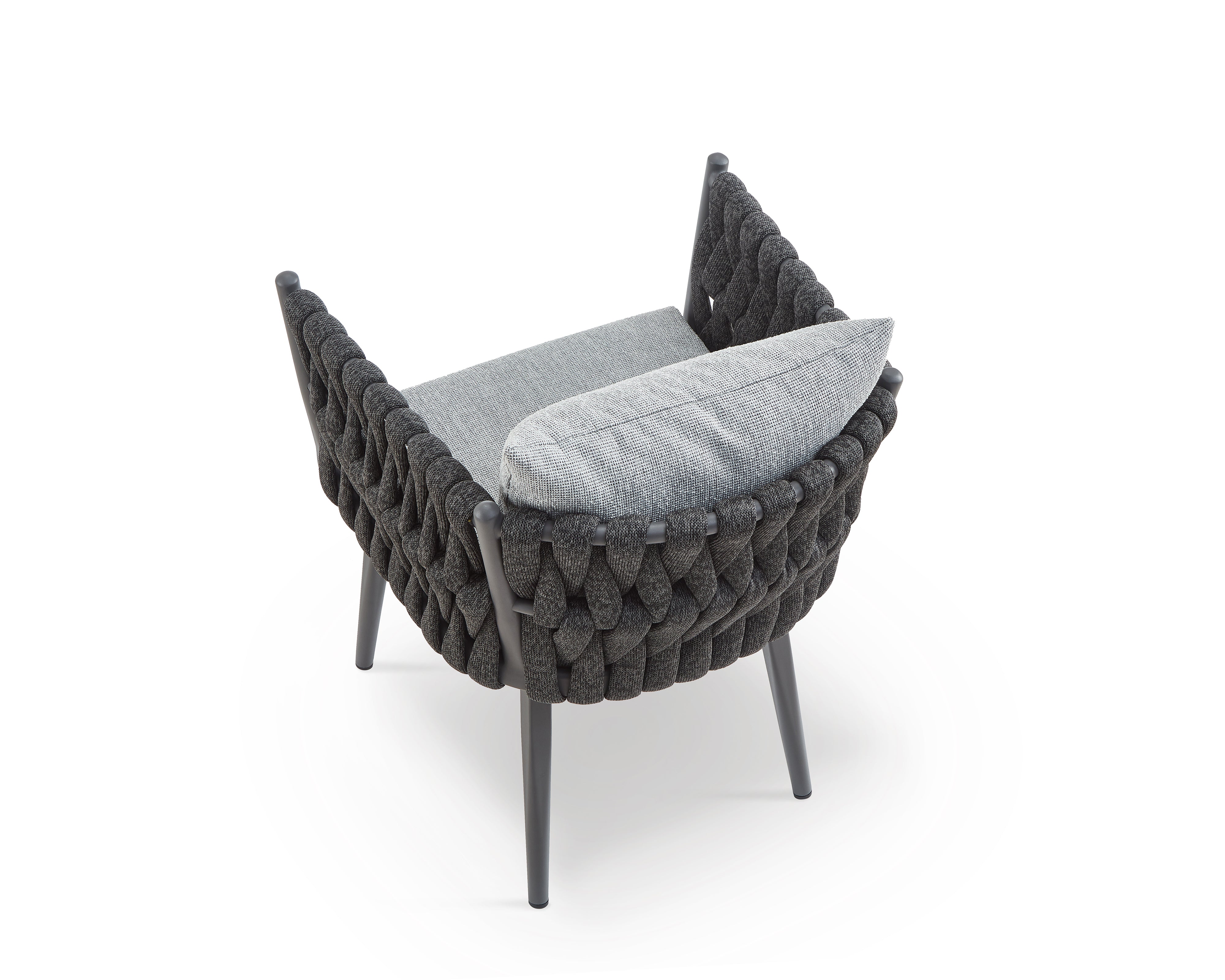 Charly Outdoor Dining Chair - (Crib 5) Hunter Stone and Charcoal Grey by Liang & Eimil