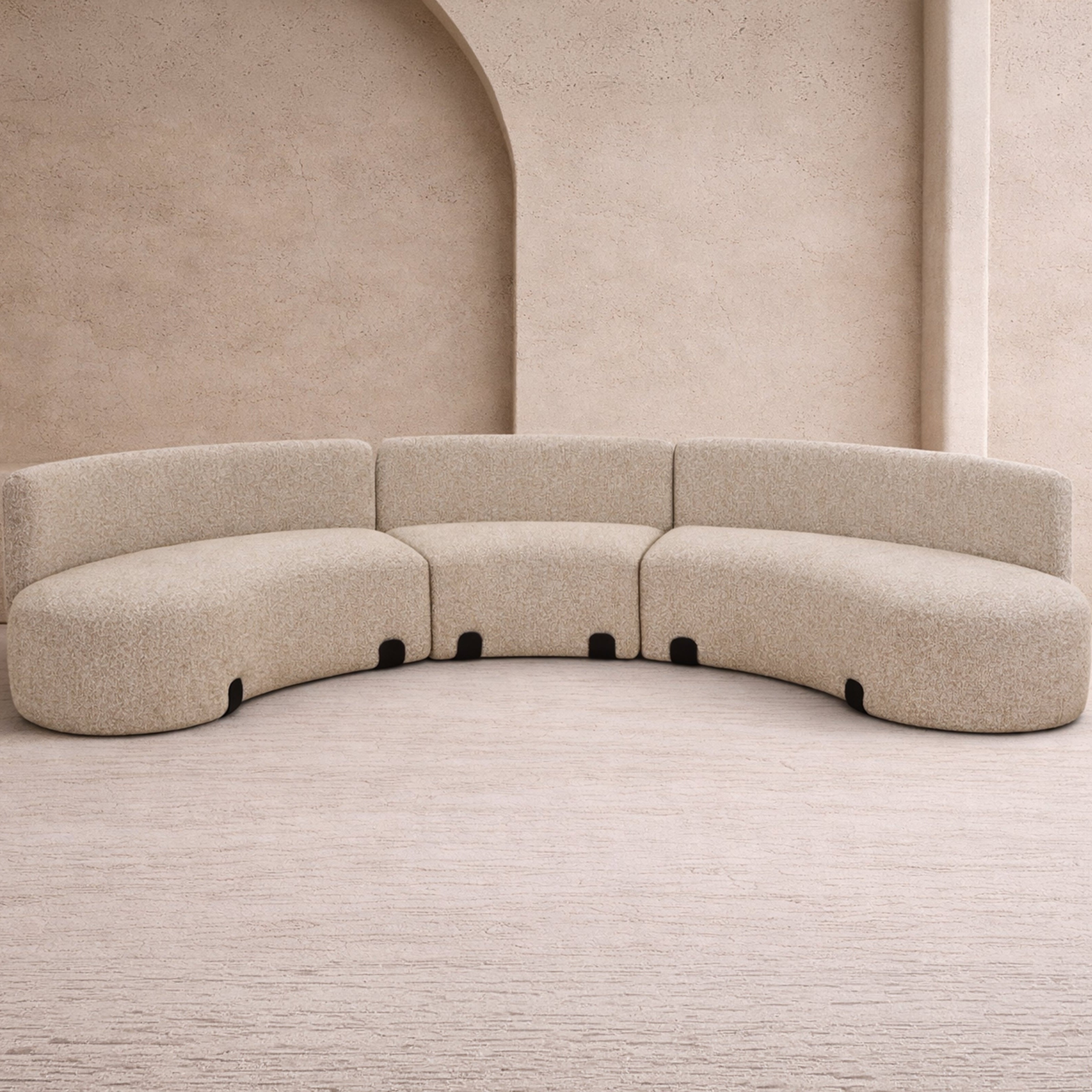 Capri Outdoor Modular Sofa - (Crib 5) Lima Beige and Deep Charcoal by Liang & Eimil