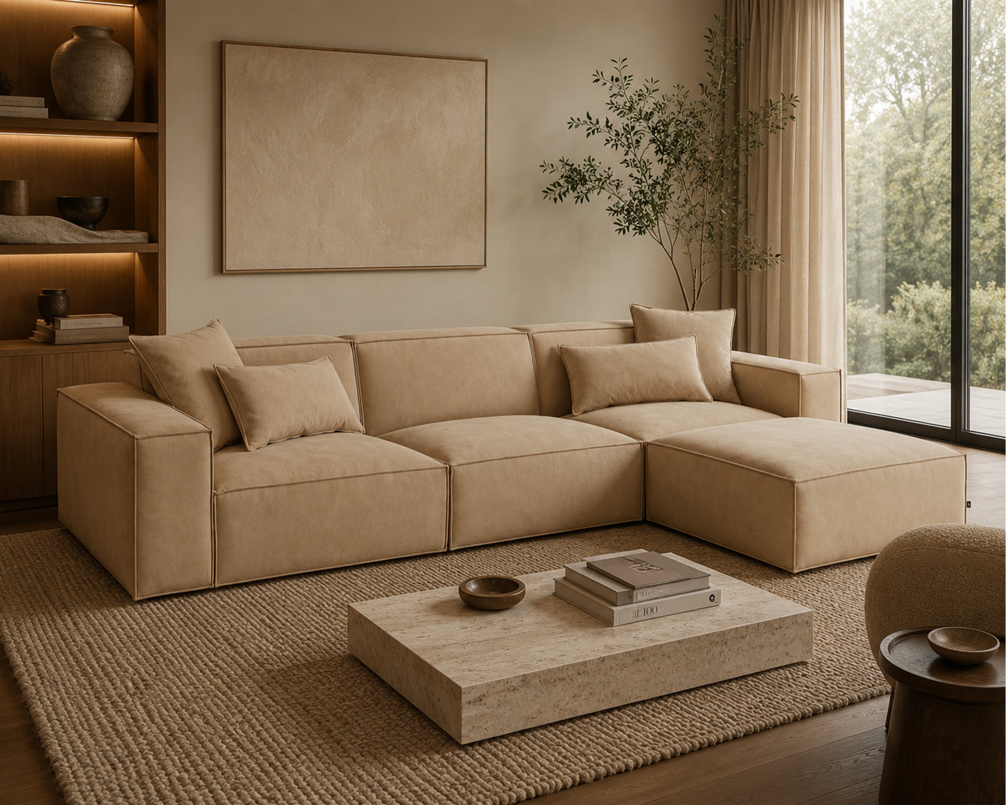 Efren Modular Sofa Right - (Crib 5) Hopper Desert by Liang & Eimil