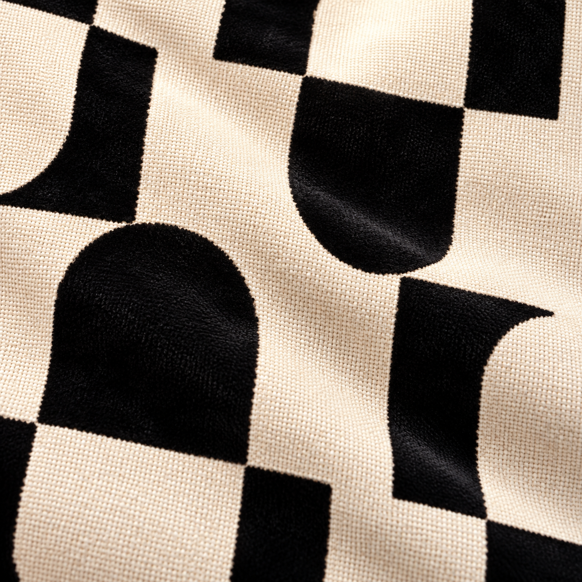 Chill Pill Black Geometric Velvet Cushion Paul Moneypenny