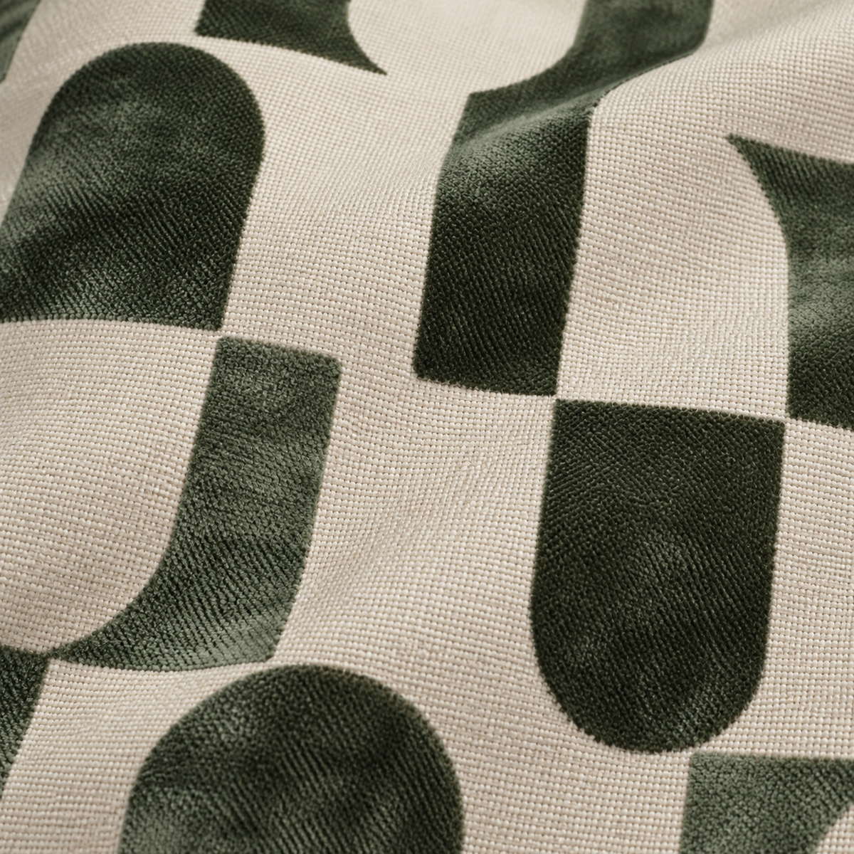 Chill Pill Sage Geometric Velvet Cushion Paul Moneypenny