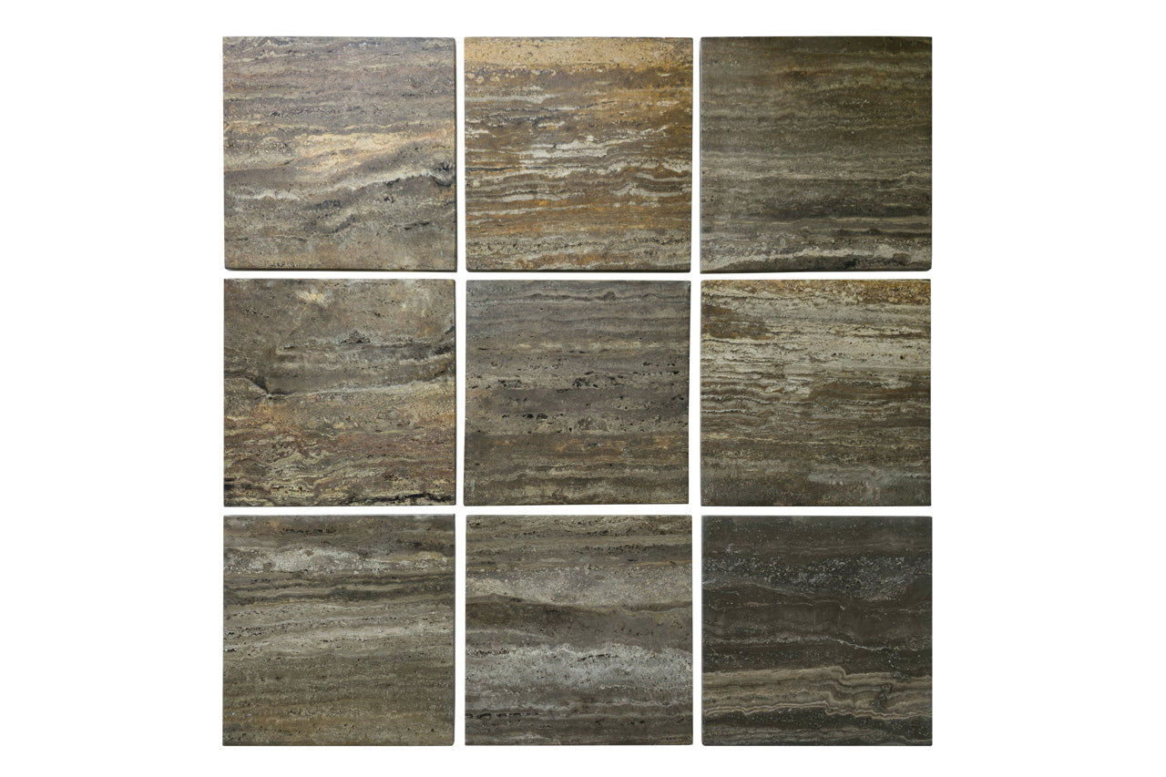 Russo Ash Brown & Travertine Oval Dining Table - 235cm by Richmond Interiors