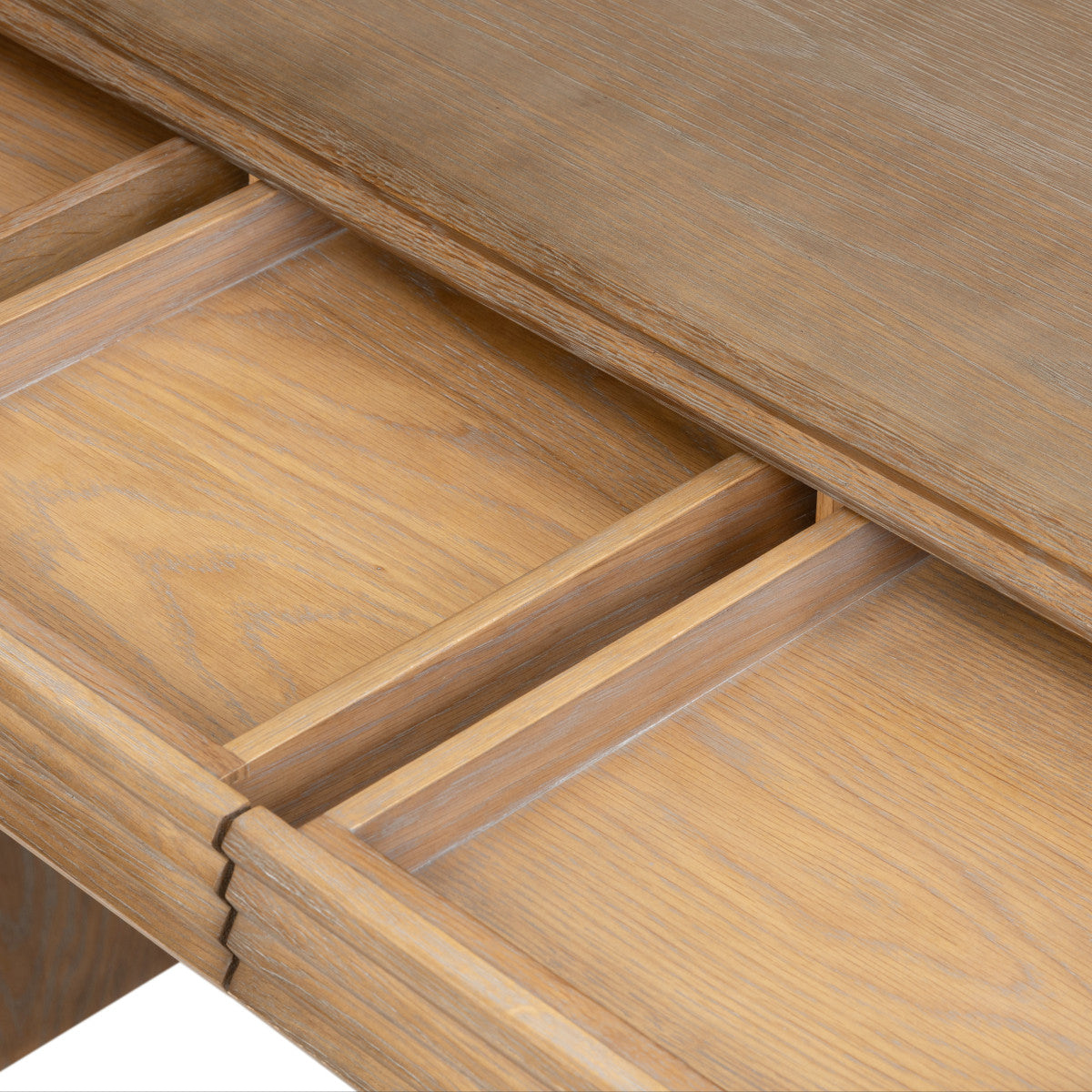 Wickham Wood Desk - Ribbed Oak by D.I. Designs