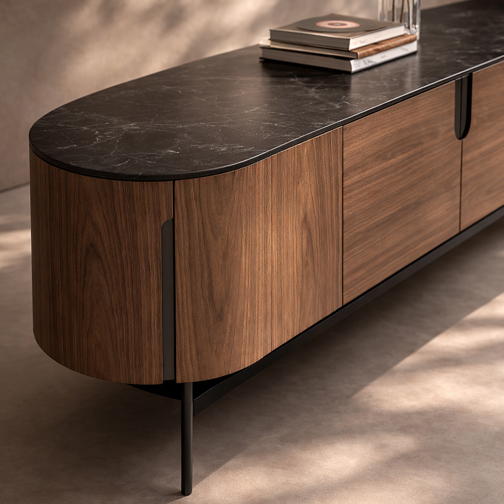 Darcy Walnut & Grey TV Unit by Tommy Franks