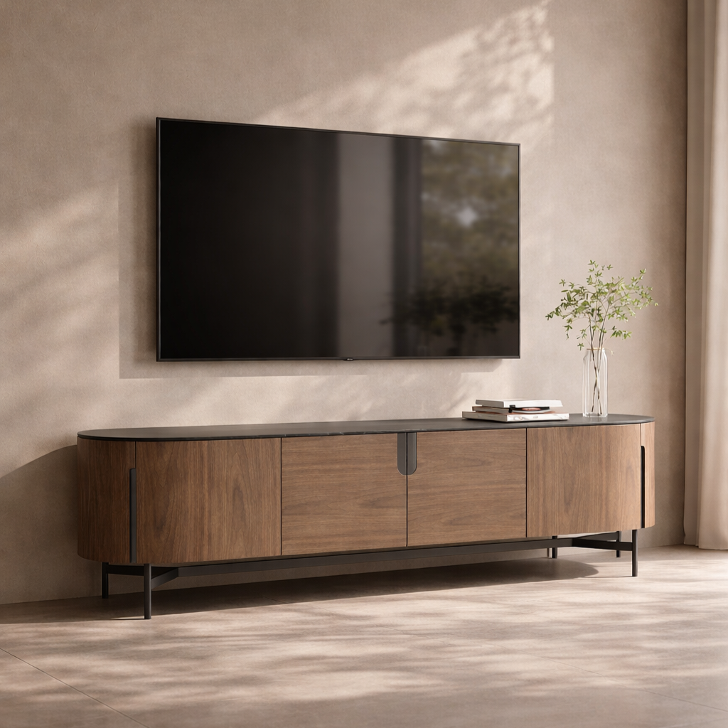 Darcy Walnut & Grey TV Unit by Tommy Franks