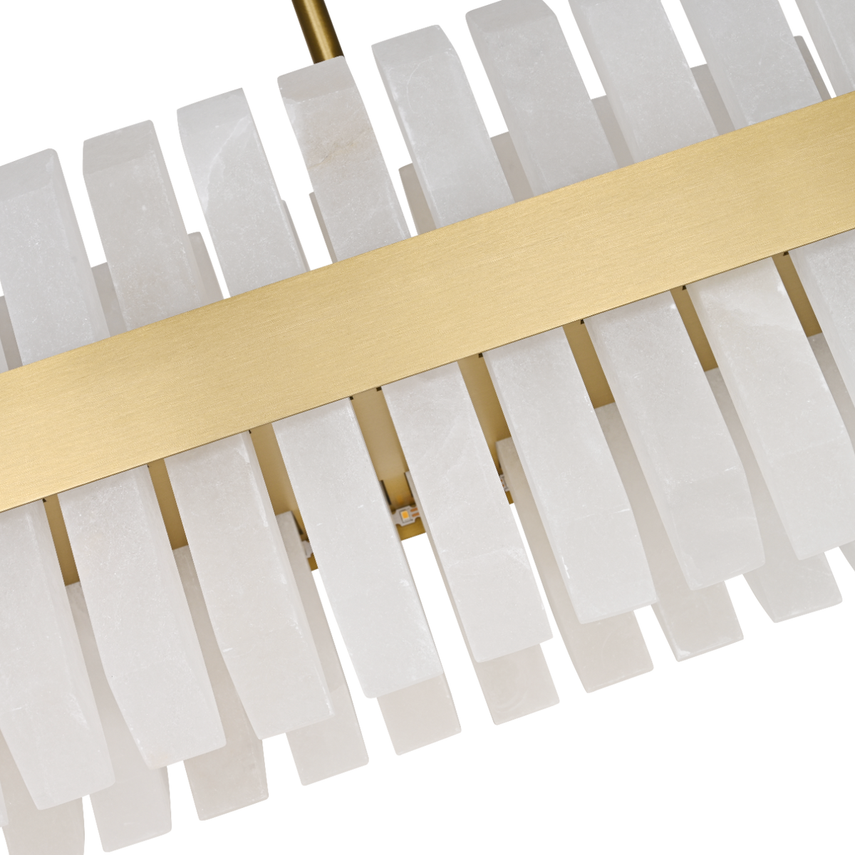 Salerno Gold & Alabaster Linear Dining Pendant 95cm by Luxe Collection